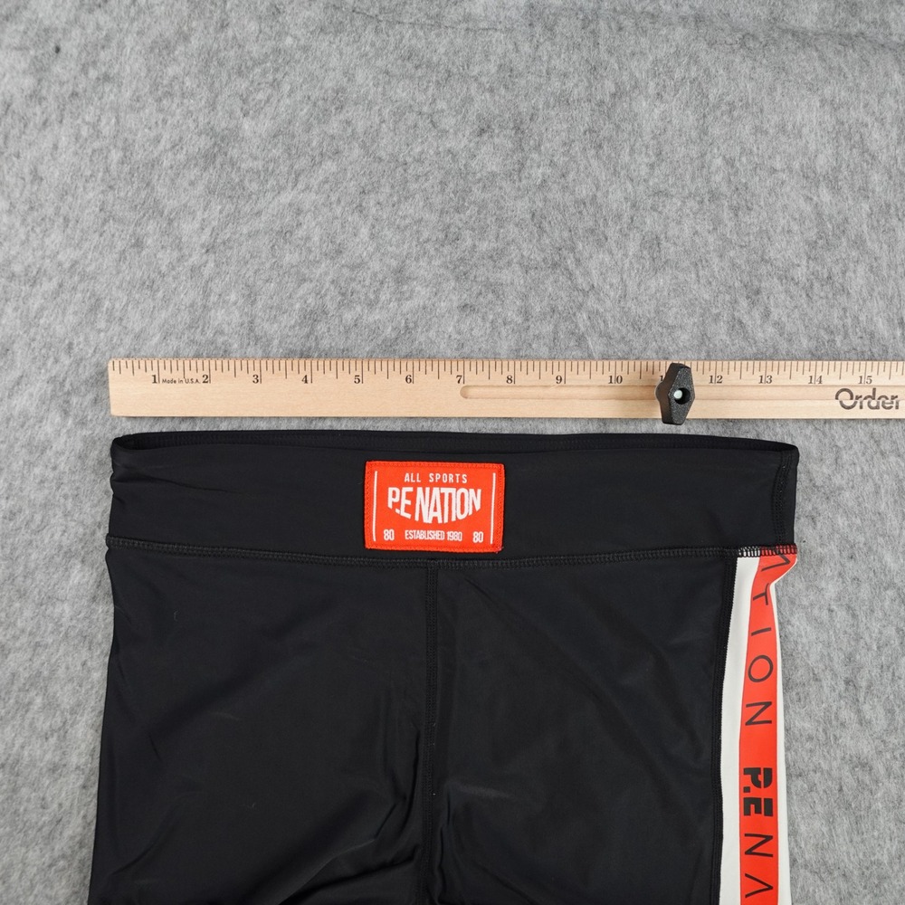 PE Nation Leggings Womens Large Black Brawler Side Stripe Logo Activewear - Picture 6 of 11